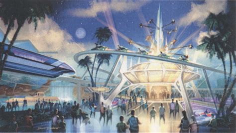 CONCEPT ART: TRON Lightcycle-Type Ride Was Envisioned for PeopleMover Track in New Tomorrowland ...