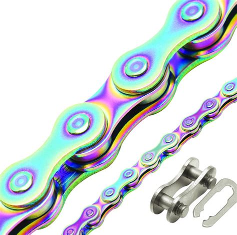 KMC Bike Chain 112 Links Oil Slick Neo Chrome KMC-Z610HX-112L+O/L - Chains