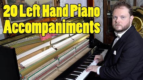 20 Left Hand Piano Accompaniments Ranked in Difficulty - YouTube