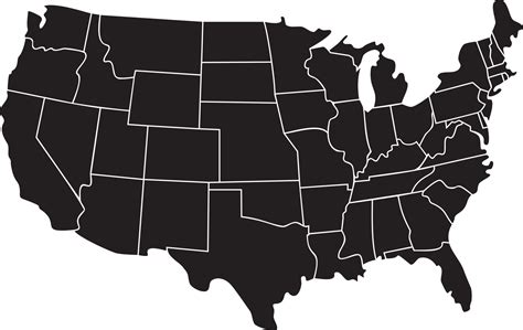 The United States Map Outline Vector: A Versatile Tool For Visualizing ...