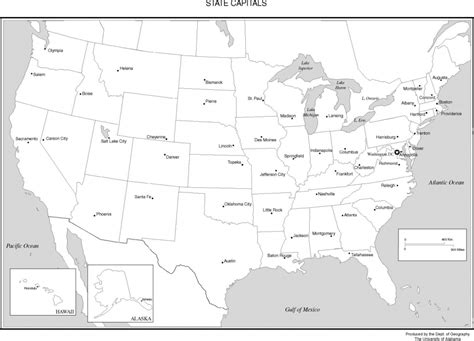 50 States Map With Cities