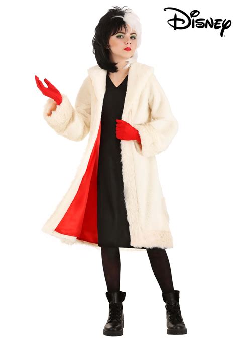 Plus Size Women's Deluxe Cruella De Vil Coat Costume 1X Multicolor Clothing, Shoes Jewelry ...