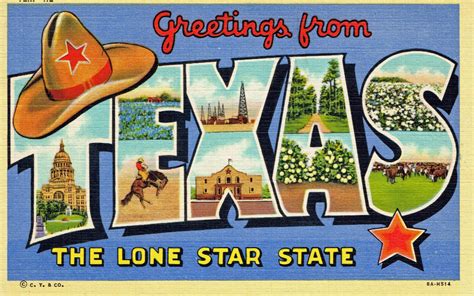 Remarkably Retro, Texas postcard, 1941