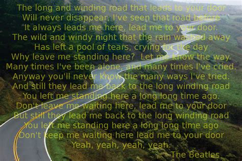 The Long & Winding Road - Beatles (Poster) | Beatles poster, The ...