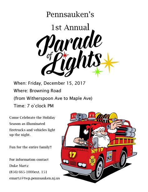 Parade Of Lights To Be Held On December 15 – All Around Pennsauken