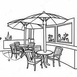 Outdoor Restaurant Patio Coloring Page  Coloring Pagescom sketch template