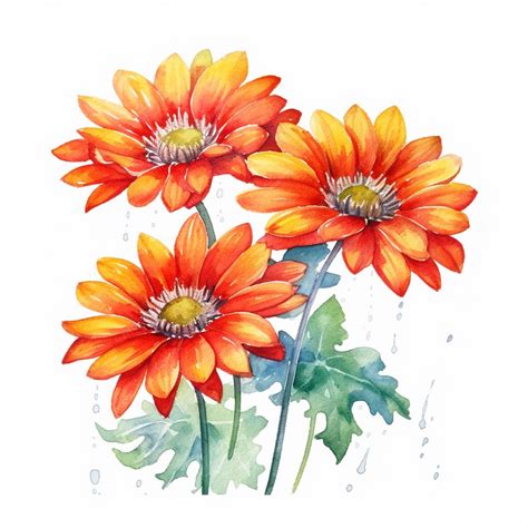 Premium Photo | Watercolor painting of ashoka flowers