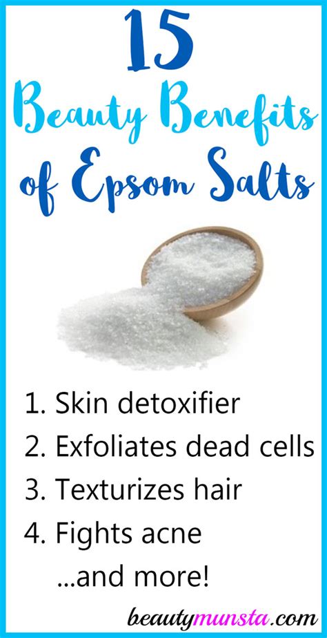 15 Beauty Benefits of Epsom Salts for Skin, Hair & More - beautymunsta