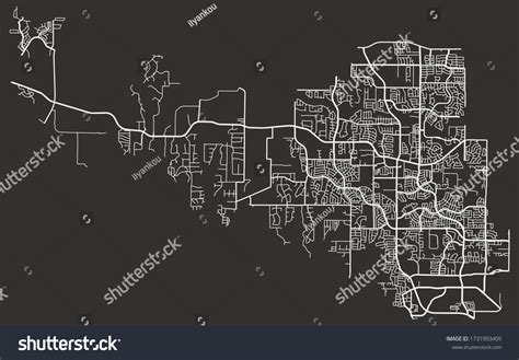 Street map of Flower Mound, Texas, US, with - Royalty Free Stock Vector 1731903409 - Avopix.com