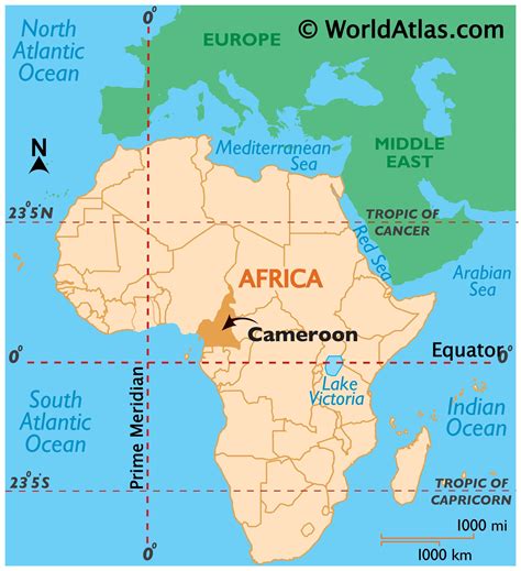 Cameroon Map / Geography of Cameroon / Map of Cameroon - Worldatlas.com