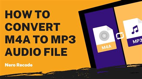 How to Convert M4A to MP3 Audio File | Nero Recode Tutorial - YouTube