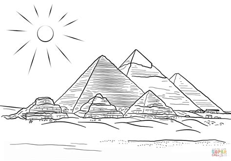 Giza Pyramids coloring page | Free Printable Coloring Pages