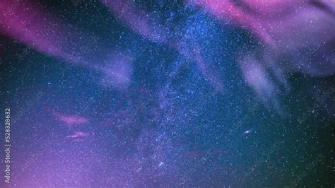 Aurora Purple Milky Way Galaxy Loop North Sky Stock Video | Adobe Stock