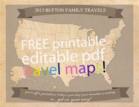 Free Editable Travel Map Printable | Free Homeschool Deals