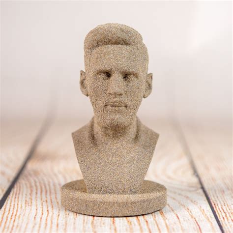 3D Printed Lionel Messi Bust Statue Granite Sand Perfect for Football ...