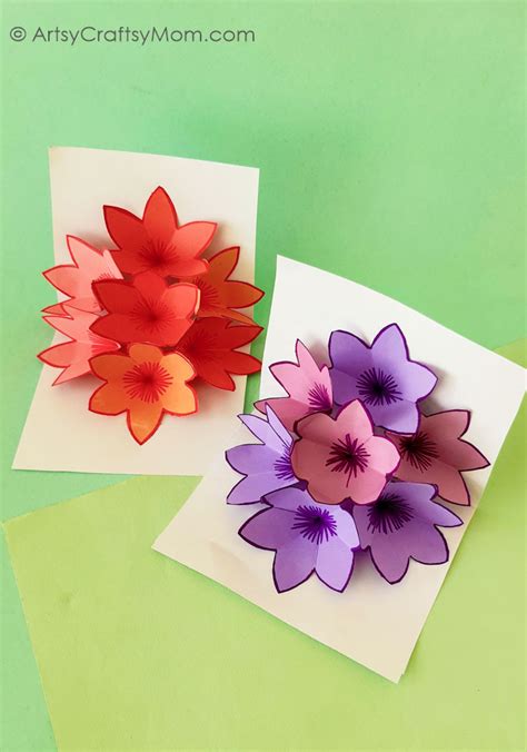 How To Make Pop Up Flower Card Step By | Best Flower Site