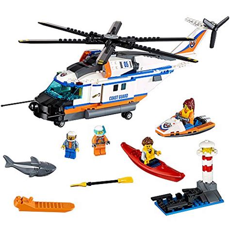 LEGO City Coast Guard Heavy-Duty Rescue Helicopter 60166 Building Kit (415 Piece) on Galleon ...