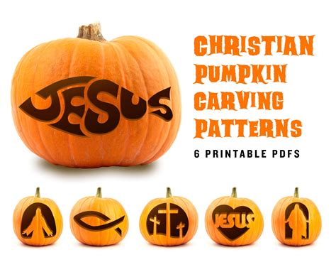 Christian Pumpkin Carving Patterns Jesus Stencils to Share - Etsy