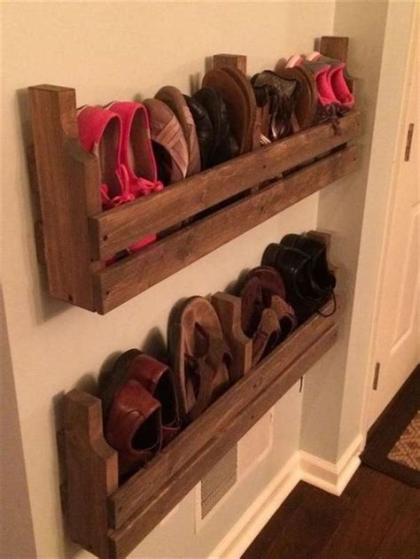 31 Excellent DIY Shoes Rack Ideas for a Better Arrangement - GODIYGO.COM | Wall shoe storage ...