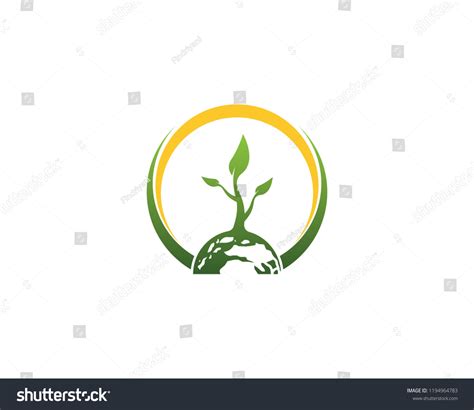 Globe Earth Tree Logo Vector Stock Vector (Royalty Free) 1194964783 | Shutterstock