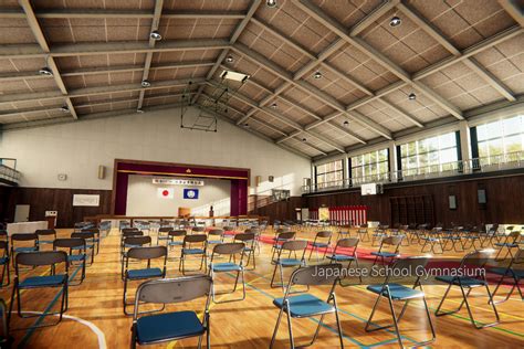 Japanese School Gymnasium | 3D Environments | Unity Asset Store