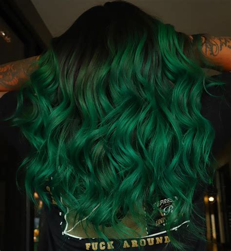 Dark Forest Green Hair