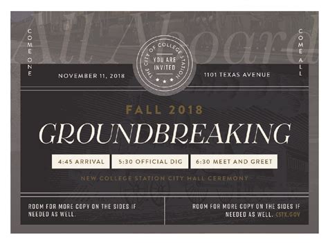 Formal Groundbreaking Invitation by Kendra Gilts on Dribbble