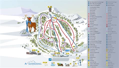 BERGFEX: Mapa zjazdoviek Semmering Hirschenkogel - Panoramatická mapa ...