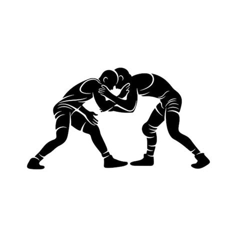 Premium Vector | Wrestling logo vector template illustration symbol silhouette design ...