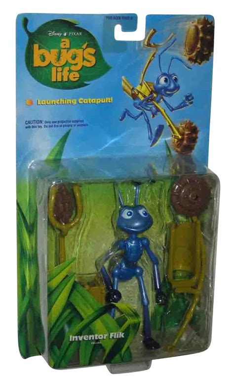 Disney Pixar A Bug's Life Inventor Flik w/ Catapult Mattel Action ...