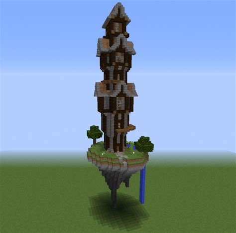 Floating Wizard Tower 3 - Blueprints for MineCraft Houses, Castles, Towers, and more | GrabCraft