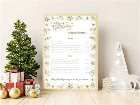 Christmas Cafe Menu Coffee Shop Menu Modern Restaurant Menu Template Christmas Restaurant Menu ...