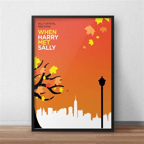 8.5x11 Digital Print / When Harry Met Sally / Minimalist Movie | Etsy