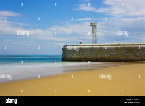 The beautiful golden beaches and blue skies over the entrance at Lakes Entrance in Victoria ...