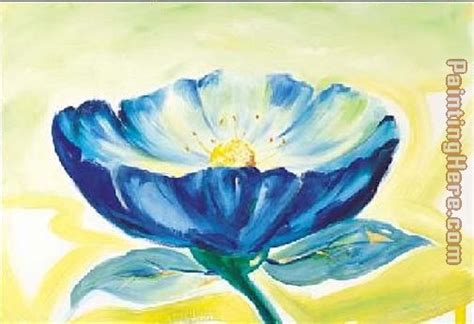 Alfred Gockel Blue Daisy painting anysize 50% off - Blue Daisy painting for sale