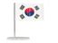 Round icon. Illustration of flag of South Korea