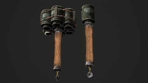 ArtStation - Grenade Steilhandgranate, Hand grenade Germany M24 | Game Assets