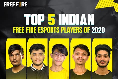 Top 5 Indian Free Fire Players Of 2020