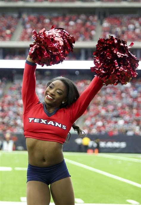 SIMONE BILES | Texans cheerleaders, Simone biles, Cheerleading