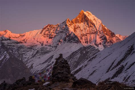 Machhapuchhre On Fire | Annapurna Himal, Nepal | Mountain Photography by Jack Brauer