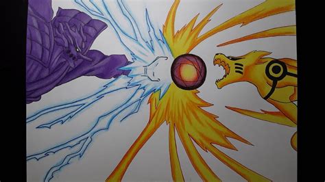 How to draw Susanoo vs Kurama - Naruto (414) - YouTube