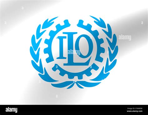 ILO - International Labour Organization logo symbol flag Stock Photo - Alamy