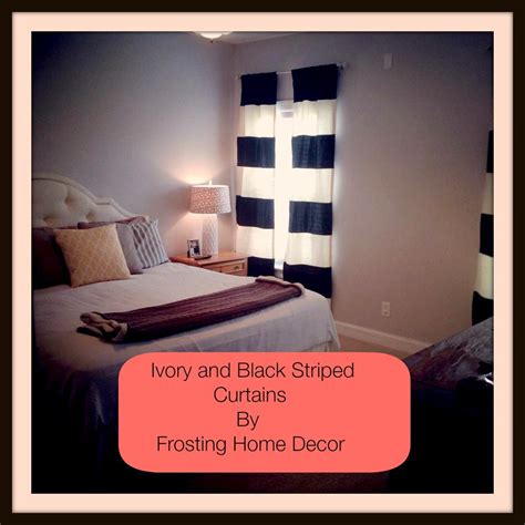 Custom Black and Cream Striped Curtains Stripes Color - Etsy