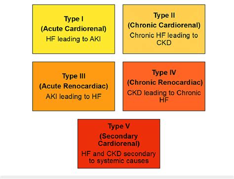 Classification of Cardiorenal Syndrome HF: Heart Failure; AKI: Acute ...