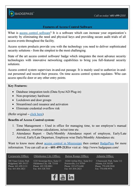 Read Here the Features Of Access Control Software Badges by Badge Pass ...