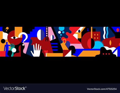 People psychology abstract Royalty Free Vector Image