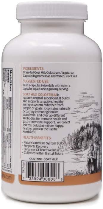 Mt. Capra Goat Milk Colostrum 120 Capsules - Immune Support & Nutrition