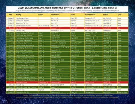 New Improved Liturgical Calendar 2022 | Images and Photos finder