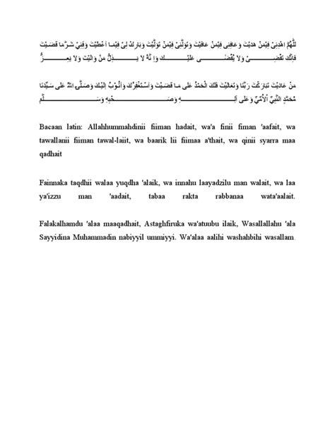 Doa Qunut | PDF