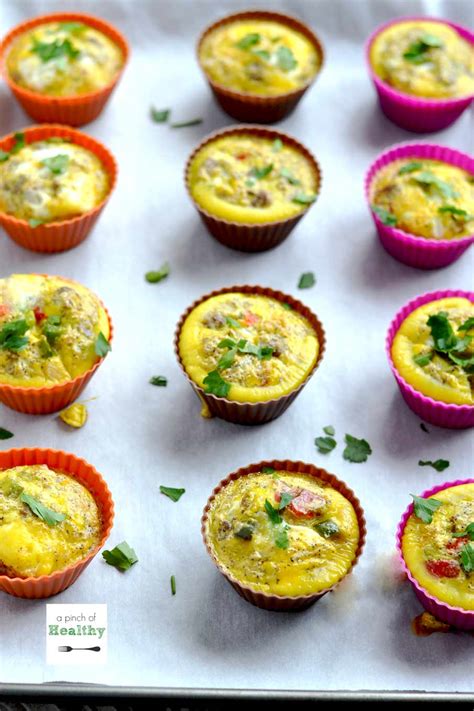 Egg Muffins with Turkey Sausage and Peppers - A Pinch of Healthy